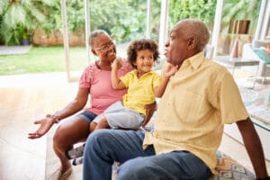 Grandparents with grandchildren